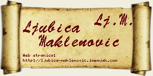 Ljubica Maklenović vizit kartica